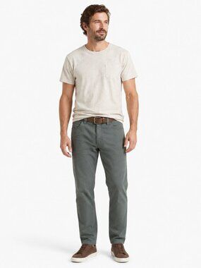 Howler Bros Frontside 5-Pocket Sage Stretch Canvas Straight Leg Pants Sz 36/32
